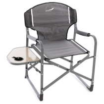 2 ks luxusní kempinková / rybářská židle s výklopným stolkem, nosnost 110 kg