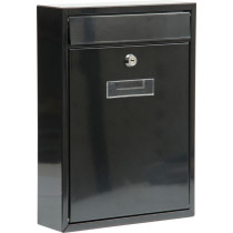 Kovová poštoní schránka do paneláku / rodinného domu, černá, 26x36 cm