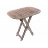 Skládací dřevěný stolek oválný rustikálního vzhledu, 50x38cm