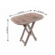 Skládací dřevěný stolek oválný rustikálního vzhledu, 50x38cm