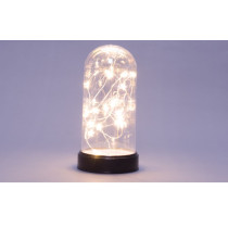 Vánoční světelná dekorace- lampa s LED řetězem na baterie, 20 diod, 22 cm