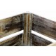 3ks dekorativní dřevěná bedýnka vintage, hnědá, 44,5x28x19,5cm