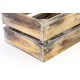 3ks dekorativní dřevěná bedýnka vintage, hnědá, 44,5x28x19,5cm