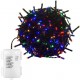Vánoční venkovní / vnitřní svítící řetěz na baterie barevný, 8 efektů, časovač, 10 m