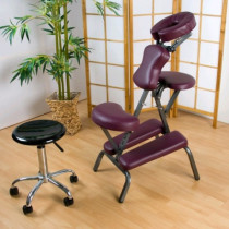 Skládací masážní židle, výškově nastavitelná