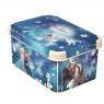 Úložný box s víkem do dětského pokoje, potisk Ledové království, 30x19x14 cm