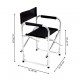 Skládací židle pro režiséra přenosná, černá, do 110 kg
