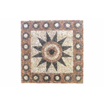 Mozaika z kamínků se vzorem květiny venkovní + vnitřní, 120x120 cm
