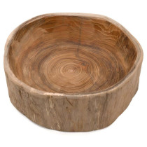 Dřevěná masivní miska do kuchyně, dřevo palisandr, kulatá, 28 cm