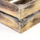 Okrasná dřevěná bedýnka- opálený vzhled, 42x23x17 cm