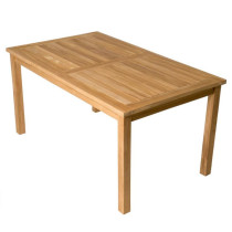 Venkovní jídelní stůl obdélníkový- masivní dřevo teak, 150x90 cm