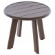 Terasový / balkonový odkládací stolek malý hliníkový, tmavě hnědý, průměr 52,5 cm