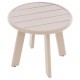 Terasový / balkonový odkládací stolek malý hliníkový, béžový, průměr 52,5 cm