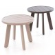 Terasový / balkonový odkládací stolek malý hliníkový, béžový, průměr 52,5 cm