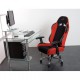 Otočná kancelářská židle, sportovní design, červeno černá