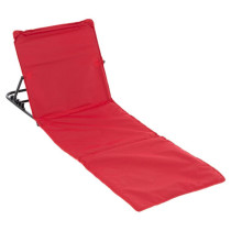 Plážové lehátko s nastavitelnou zádovou opěrkou, červené, 166x58 cm