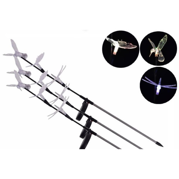 3 ks zapichovacího solárního dekorativního osvětlení