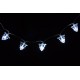 Vánoční řetěz- motiv stromků, studeně bílý, 20 LED diod, 1,8 m