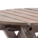 Kulatý dřevěný skládací stolek rustikálního vzhledu, průměr 31cm