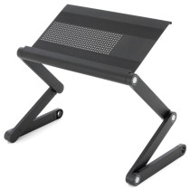 Skládací přenosný stolek na notebook nastavitelný, odvěrtávaný, 45x25 cm