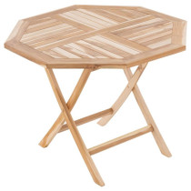 Skládací stolek venkovní osmiúhelníkový, teakové dřevo, průměr 90 cm