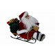 Santa Claus na saních - zpívá a tleská rukama