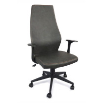 Tmavě šedá otočná kancelářská židle, minimalistický design