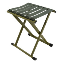 Lehká přenosná kempovací židlička bez opěrky, skládací, tmavě zelená