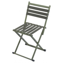 Kempingová bytelná židle do 130 kg - kovový skládací rám + textilní popruhy, zelená