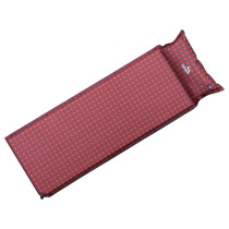 Samonafukovací karimatka s polštářem, pěnové jádro, červená, 190x60x3,8 cm