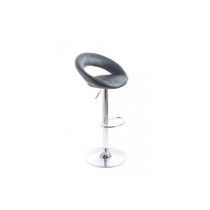 Designová barová židlička s polstrovaným sedákem, černá / chrom, do 120 kg