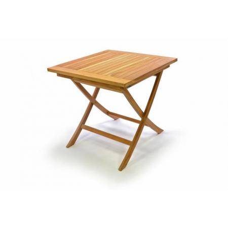 Čtvercový balkonový stolek z teakového dřeva, 80x80 cm