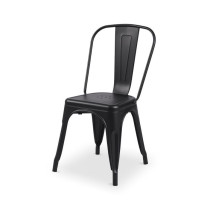 Bistro židle v industriálním retro designu černá, do 120 kg