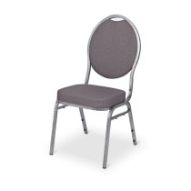 Stohovatelná banketová / kongresová židle šedá, do 140 kg