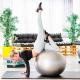 Velký nafukovací gymnastický míč pro sezení / cvičení / rehabilitace, černý, vč. pumpy, 55 cm