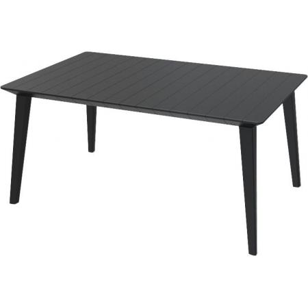 Moderní plastový stůl s elegantním designem grafitový, 157x98 cm