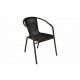 Sada 2ks - zahradní židle z umělého ratanu, ocelový rám