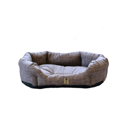 Kvalitní měkký pelech pro psa s vyvýšenými okraji, pratelný, hnědý, 65 cm