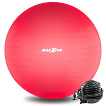 Velký nafukovací míč pro gymnastiku / cvičení / na sezení, vč. pumpičky, červený, průměr 75 cm