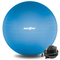 Velký nafukovací míč pro gymnastiku / cvičení / na sezení, vč. pumpičky, modrý, průměr 65 cm