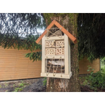 Domek pro hmyz (hmyzí hotel) masivní dřevo 32x16 cm