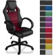 Kancelářská židle s plynulým nakloněním, sport. design, vínová