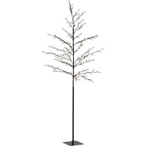 Velký umělý svítící strom s led květy venkovní + vnitřní, DO, časovač, do zásuvky, 180 cm