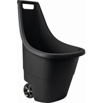 Plastový zahradní vozík se dvěma kolečky černý, 50 L