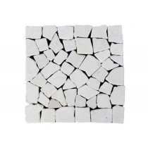 Obklad - mozaika z přírodního kamene bílá, 1 ks