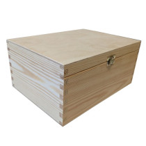 Dřevěný úložný organizační box s přihrádkami, masiv borovice, 28x13x21 cm