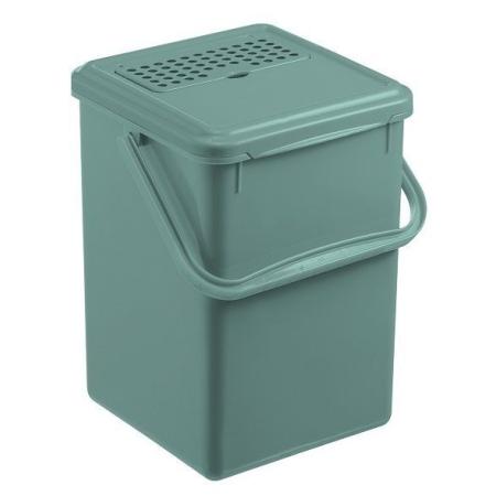 Kbelík pro kompostování doma / na balkoně, uhlíkový filtr, zelený, 8 L, 23x22,5x27,5 cm