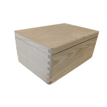 Dřevěný úložný box s otevíracím víkem masiv borovice 30x20x13,5 cm