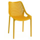 Plastové designové křeslo s děrovaným výpletem, zahrady / restaurace / sály, hořčicově žluté
