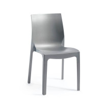 Plastová židle venkovní + interiérová - zahrady / restaurace / sály / konference, šedá
